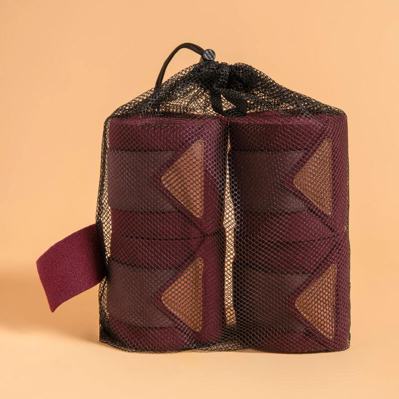 Bandes De Polo équitation Cheval Et Poney - Bordeaux X4 4 Bandes De Polo équitation Cheval Et Poney - Bordeaux X4 – Image 4