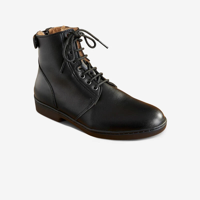 Boots à Lacets Chaudes équitation Adulte 500 WARM Noir 2 Boots à Lacets Chaudes équitation Adulte 500 WARM Noir – Image 2