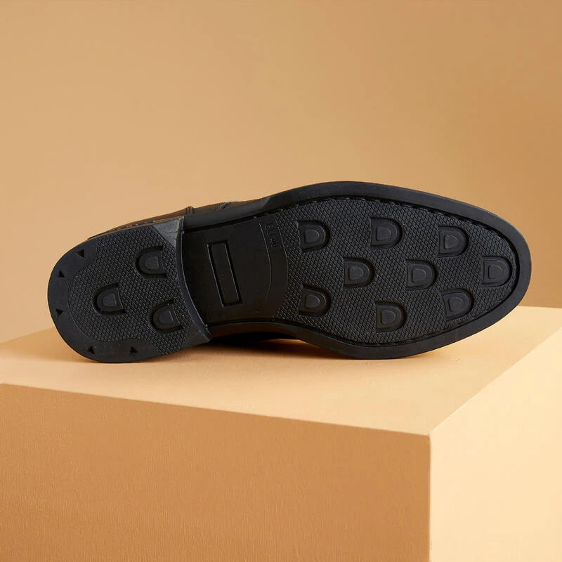 Boots équitation Cuir Paddock Lacets Adulte - 560 Noires 3 Boots équitation Cuir Paddock Lacets Adulte - 560 Noires – Image 3