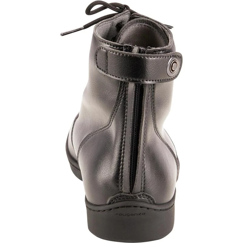 Boots équitation Lacets Adulte - 500 Noires 3 Boots équitation Lacets Adulte - 500 Noires – Image 3