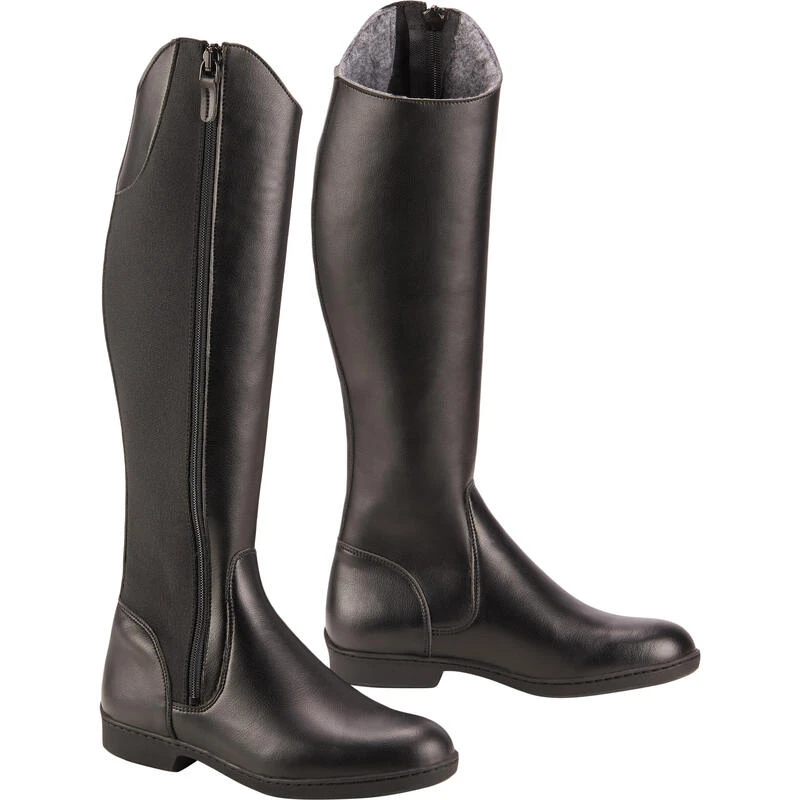 Bottes Chaudes équitation Adulte 500 WARM Noir 2 Bottes Chaudes équitation Adulte 500 WARM Noir – Image 2