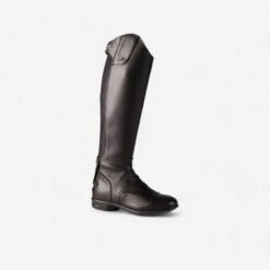 Bottes Cuir équitation Adulte 900 JUMP SECOND CHOIX L Noir