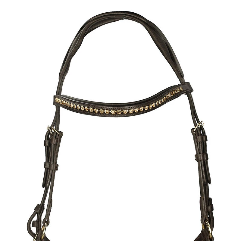 Bridon Quasar Horsegear Marron-doré 2 Bridon Quasar Horsegear Marron-doré – Image 2