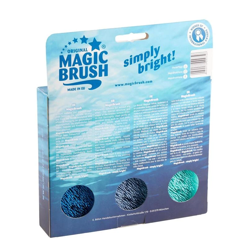 KERBL Brosses équitation MAGIC BRUSH Lot De 3 Brosses Turquoise, Mauve Et Bleu 2 KERBL Brosses équitation MAGIC BRUSH Lot De 3 Brosses Turquoise, Mauve Et Bleu – Image 2