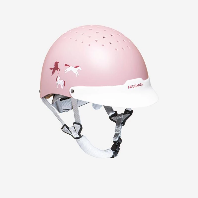 Casque équitation Enfant - 100 Rose 1 Casque équitation Enfant - 100 Rose