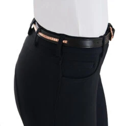 Ceinture D'équitation En Cuir Avec Motif Clincher En Or Rose -Fournitures Équestres Magasin ceinture dequitation en cuir avec motif clincher en or rose 4