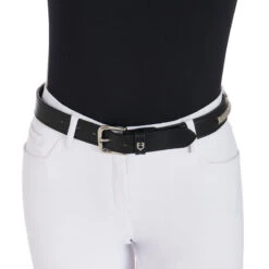 Ceinture D'équitation En Cuire Avec Clincher Argenté -Fournitures Équestres Magasin ceinture dequitation en cuire avec clincher argente 4