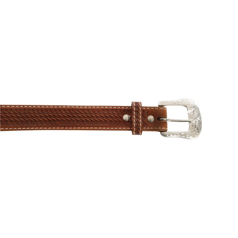 Ceinture Western En Cuir Avec Motif Panier 2 Ceinture Western En Cuir Avec Motif Panier – Image 2