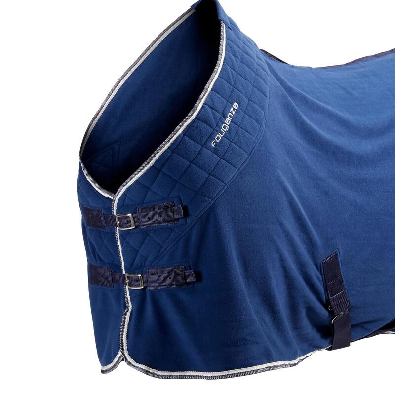 Chemise D'écurie équitation Cheval Et Poney - Polaire 500 Bleu 3 Chemise D'écurie équitation Cheval Et Poney - Polaire 500 Bleu – Image 3