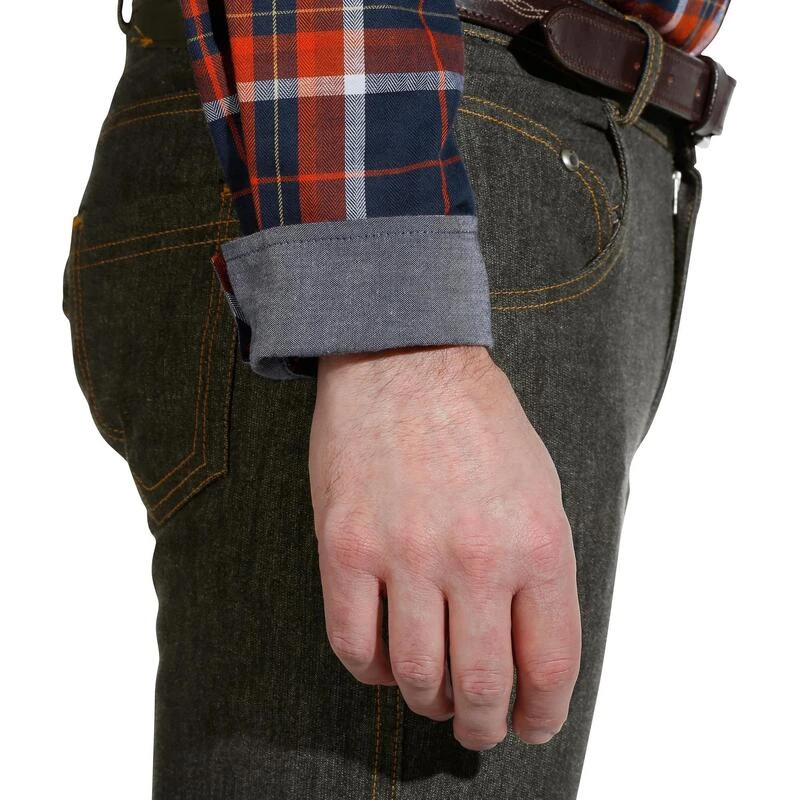 Chemise Manches Longues à Carreaux équitation Homme SENTIER Marine Et Rouge 8 Chemise Manches Longues à Carreaux équitation Homme SENTIER Marine Et Rouge – Image 8