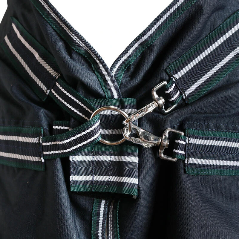 Couverture Colcha 0g Horsegear Bleu Foncé-vert 2 Couverture Colcha 0g Horsegear Bleu Foncé-vert – Image 2