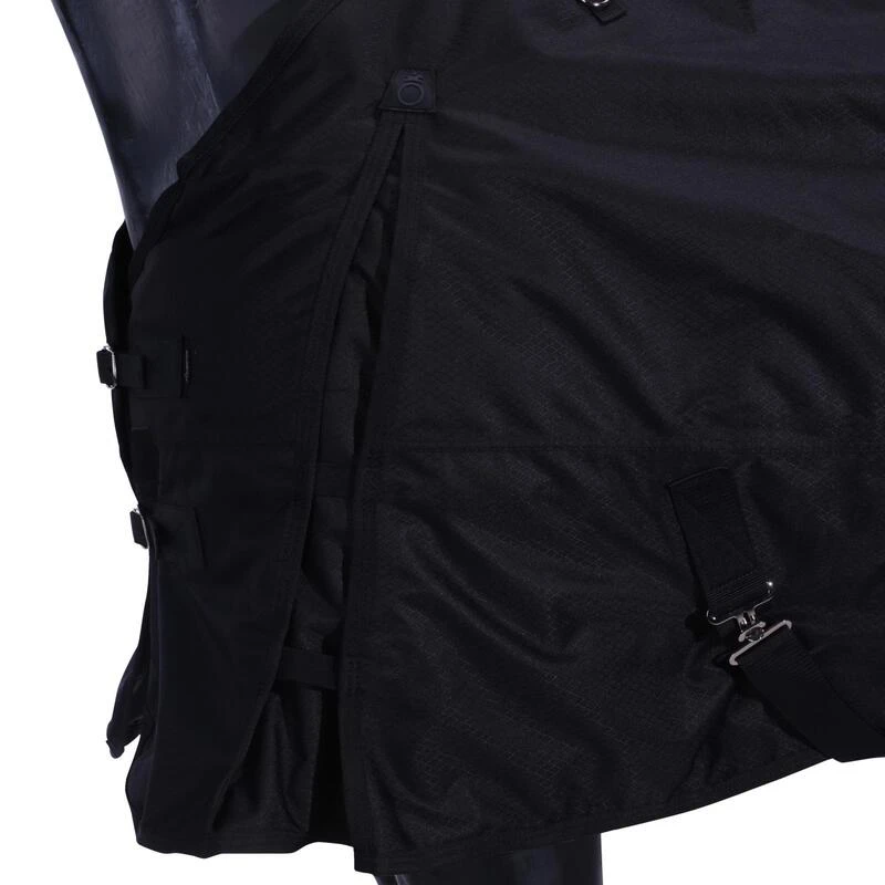 Couverture Imperméable équitation Cheval Et Poney ALLWEATHER 200 600D Noir 4 Couverture Imperméable équitation Cheval Et Poney ALLWEATHER 200 600D Noir – Image 4