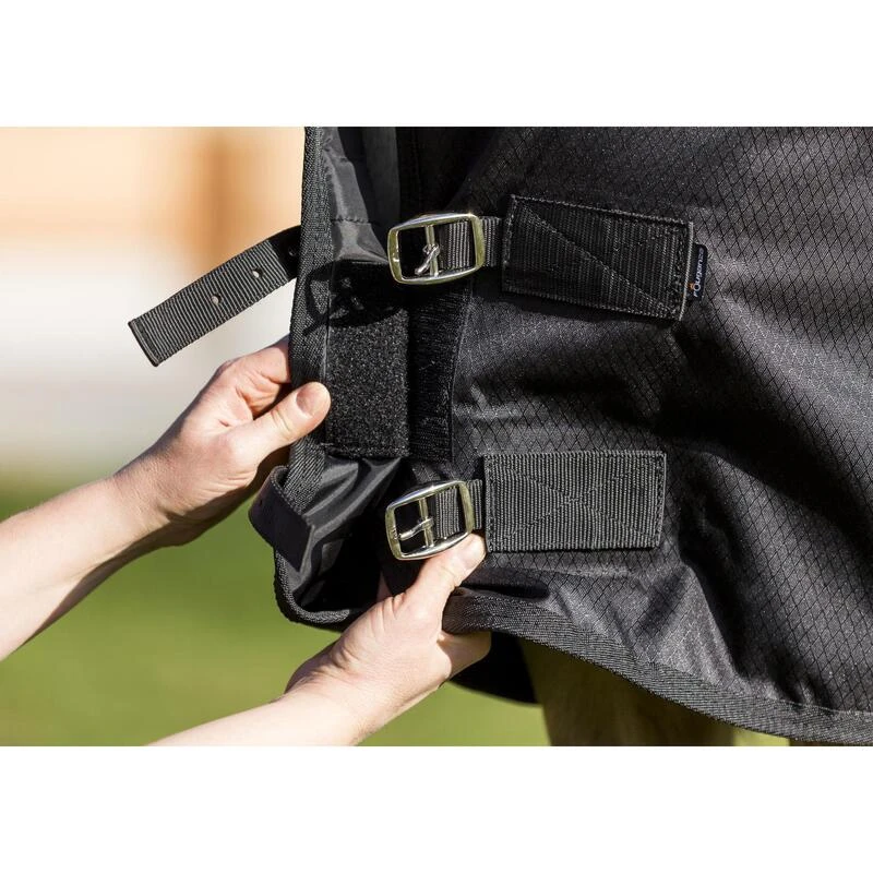 Couverture Imperméable équitation Poney IMPER 200 600D Noir 4 Couverture Imperméable équitation Poney IMPER 200 600D Noir – Image 4