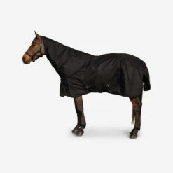 Couvre-cou équitation Imperméable Cheval - Allweather 200 Noir
