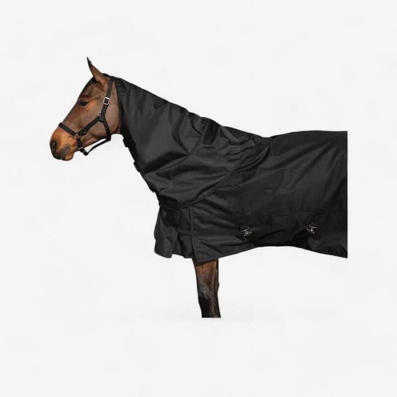 Couvre-cou équitation Imperméable Cheval - Allweather Light Noir 1 Couvre-cou équitation Imperméable Cheval - Allweather Light Noir
