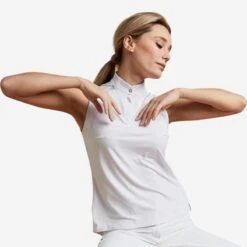 Débardeur De Concours équitation Léger Femme - 500 Blanc