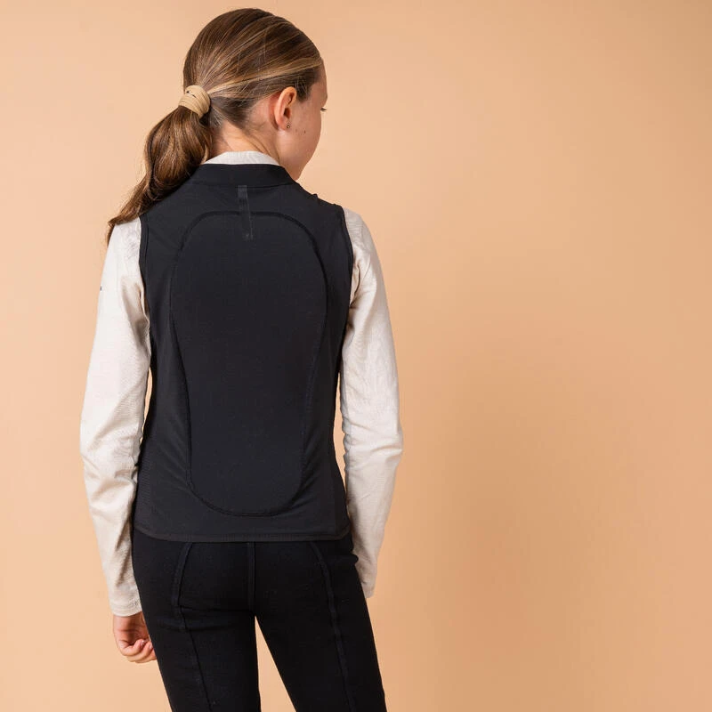 Dorsale D'équitation Souple 500 Junior Noir D3O® 2 Dorsale D'équitation Souple 500 Junior Noir D3O® – Image 2