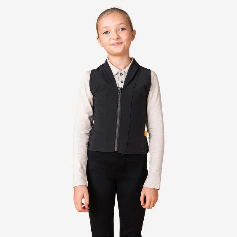 Dorsale D'équitation Souple 500 Junior Noir D3O® 1 Dorsale D'équitation Souple 500 Junior Noir D3O®