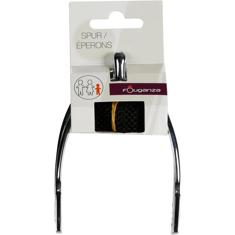 Éperons équitation Enfant Bout Rond + Lanières - 15 Mm 2 Éperons équitation Enfant Bout Rond + Lanières - 15 Mm – Image 2