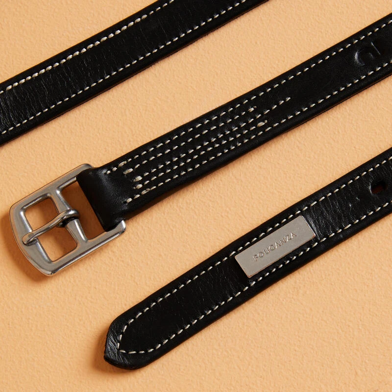 Etrivières équitation Cuir Enfant Et Adulte - Roméo Noires 2 Etrivières équitation Cuir Enfant Et Adulte - Roméo Noires – Image 2