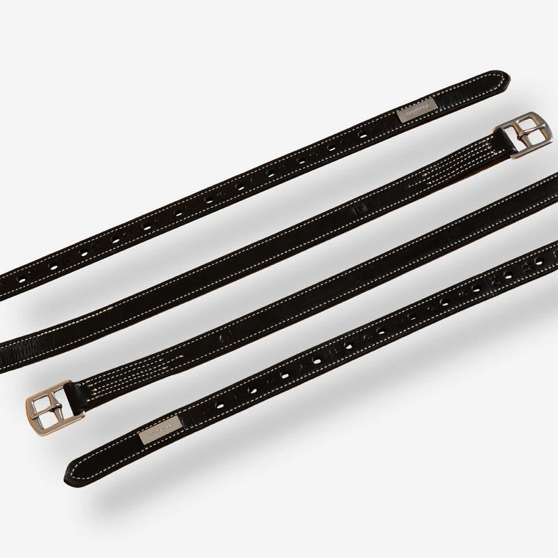 Etrivières équitation Cuir Enfant Et Adulte - Roméo Noires 1 Etrivières équitation Cuir Enfant Et Adulte - Roméo Noires