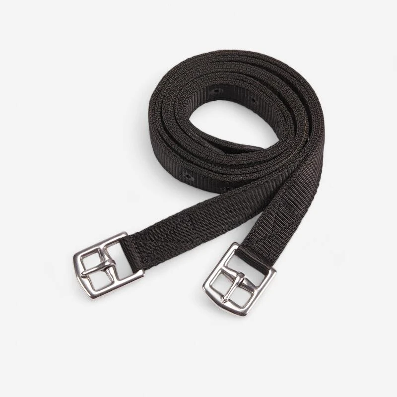 Etrivières équitation Synthétique Enfant - 100 Noires 1 Etrivières équitation Synthétique Enfant - 100 Noires