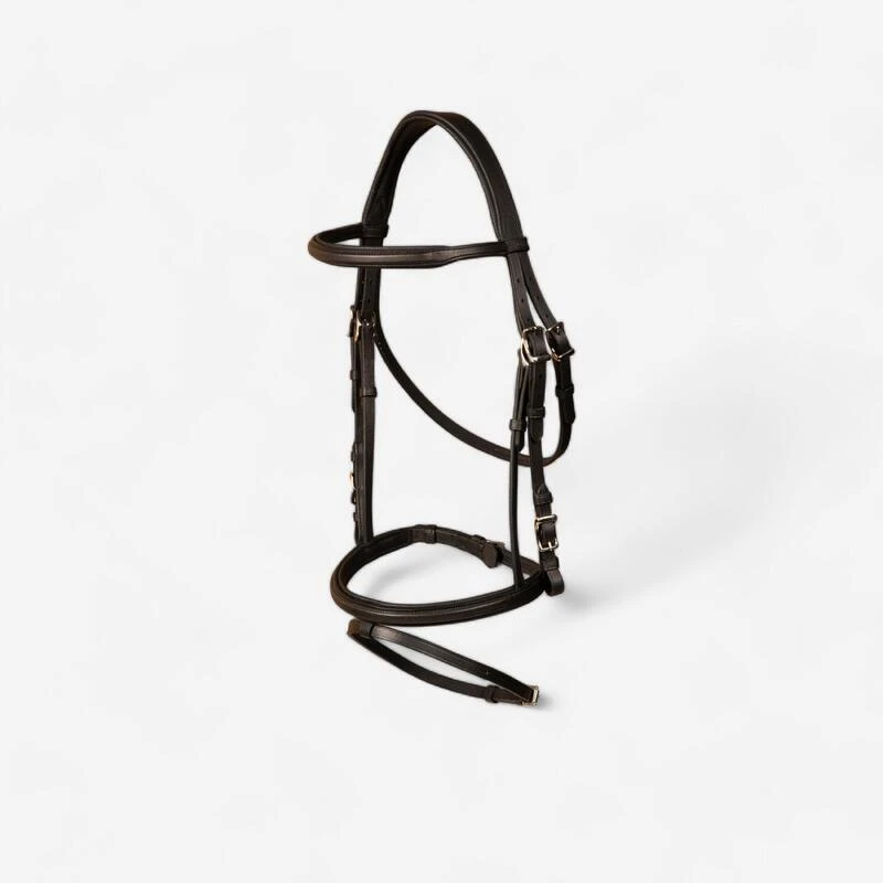 Filet équitation Cuir Muserolle Française Hybride Cheval Et Poney - 500 Noir 1 Filet équitation Cuir Muserolle Française Hybride Cheval Et Poney - 500 Noir