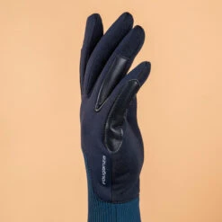 Gants Chauds D'équitation Enfant 140 WARM Marine Et Bleu Turquin -Fournitures Équestres Magasin gants chauds dequitation enfant 140 warm marine et bleu turquin 3