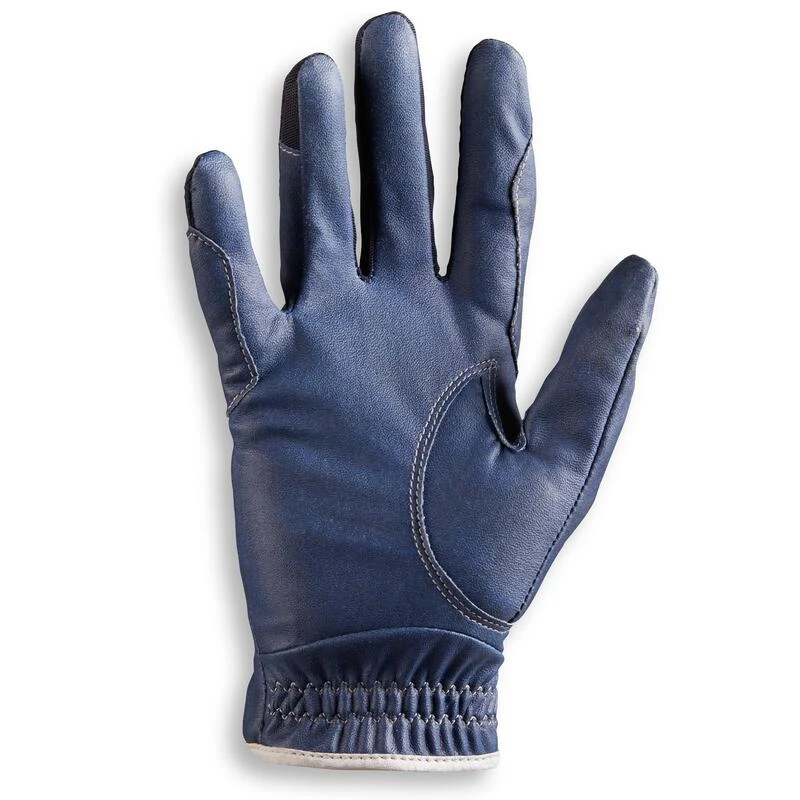 Gants équitation Enfant 560 Marine Et Bleu 2 Gants équitation Enfant 560 Marine Et Bleu – Image 2