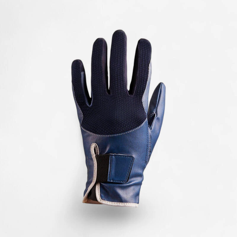 Gants équitation Enfant 560 Marine Et Bleu 1 Gants équitation Enfant 560 Marine Et Bleu