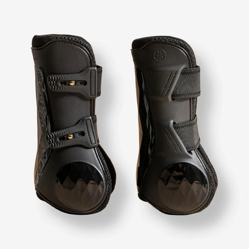 Guêtres équitation Ouvertes Cheval Et Poney - Mesh 560 Noires X2 1 Guêtres équitation Ouvertes Cheval Et Poney - Mesh 560 Noires X2