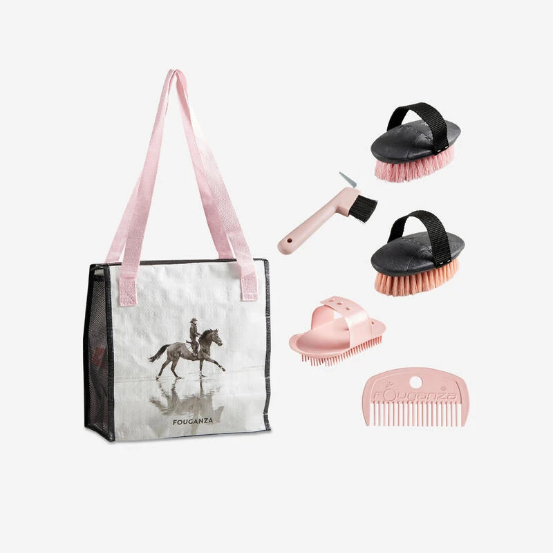 Kit De Pansage équitation Enfant ROSE 1 Kit De Pansage équitation Enfant ROSE