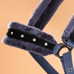 Kit Licol Et Longe équitation Cheval Et Poney - Strass Bleu Noir -Fournitures Équestres Magasin kit licol et longe equitation cheval et poney strass bleu noir 3
