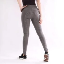 Legging D'Équitation Illustris Full Grip Epplejeck Gris