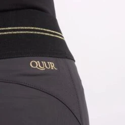 Legging D'équitation QNila Fond Silicone Quur Bleu Foncé-doré -Fournitures Équestres Magasin legging dequitation qnila fond silicone quur bleu fonce dore 4