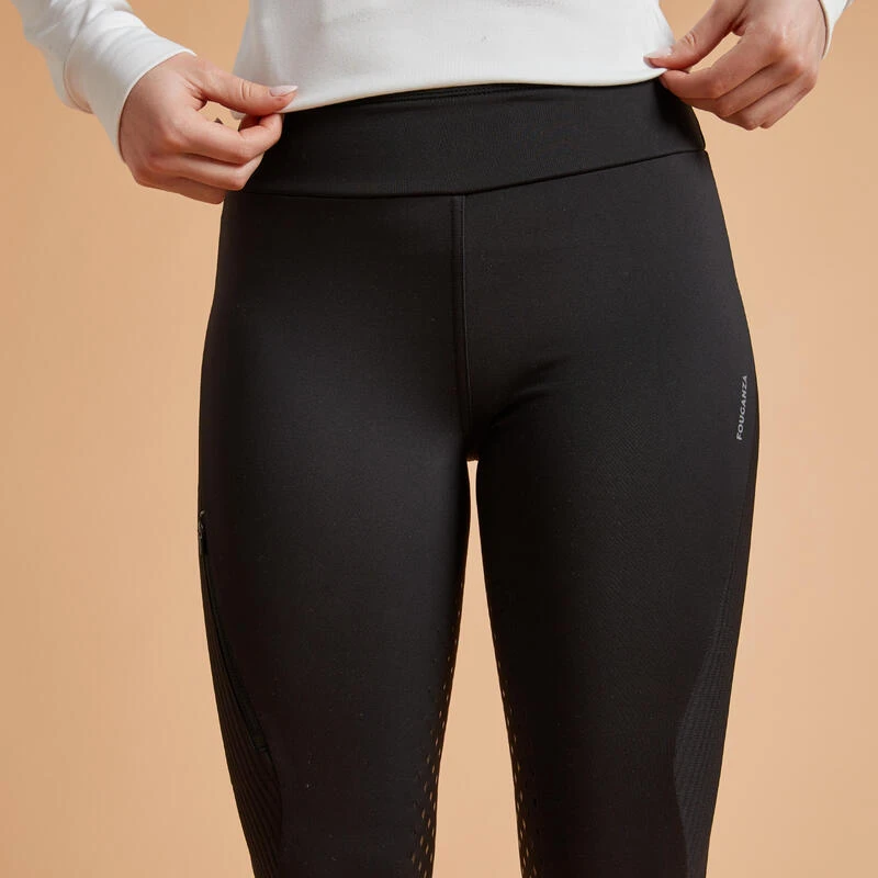 Legging équitation Chaud Full Grip Femme - 500 Noir 4 Legging équitation Chaud Full Grip Femme - 500 Noir – Image 4