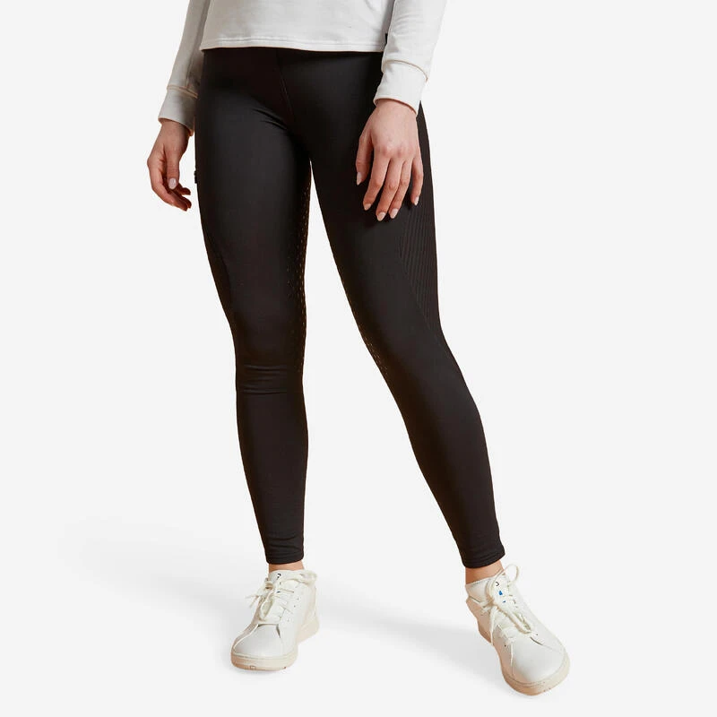 Legging équitation Chaud Full Grip Femme - 500 Noir 1 Legging équitation Chaud Full Grip Femme - 500 Noir