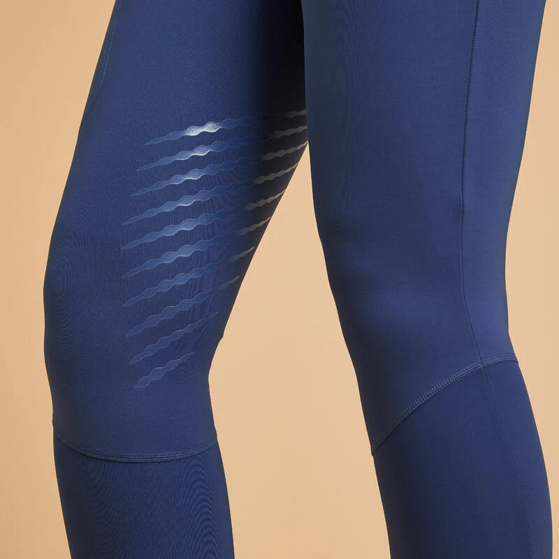 Legging équitation Jump Grip Femme - 900 Bleu Turquin 7 Legging équitation Jump Grip Femme - 900 Bleu Turquin – Image 7