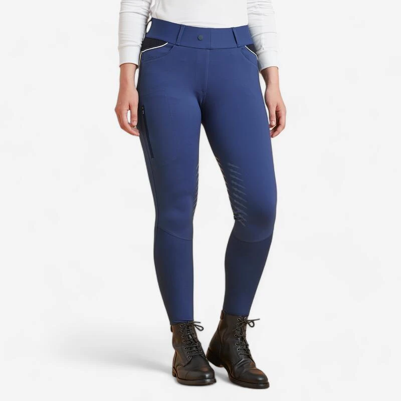 Legging équitation Jump Grip Femme - 900 Bleu Turquin 1 Legging équitation Jump Grip Femme - 900 Bleu Turquin