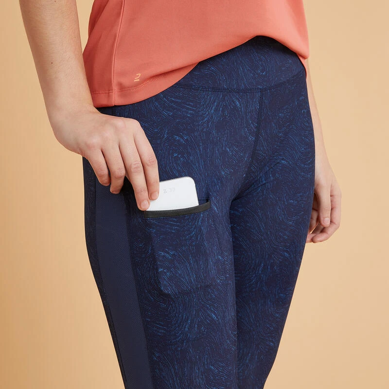Legging équitation Léger Femme - 100 Bleu Print 5 Legging équitation Léger Femme - 100 Bleu Print – Image 5