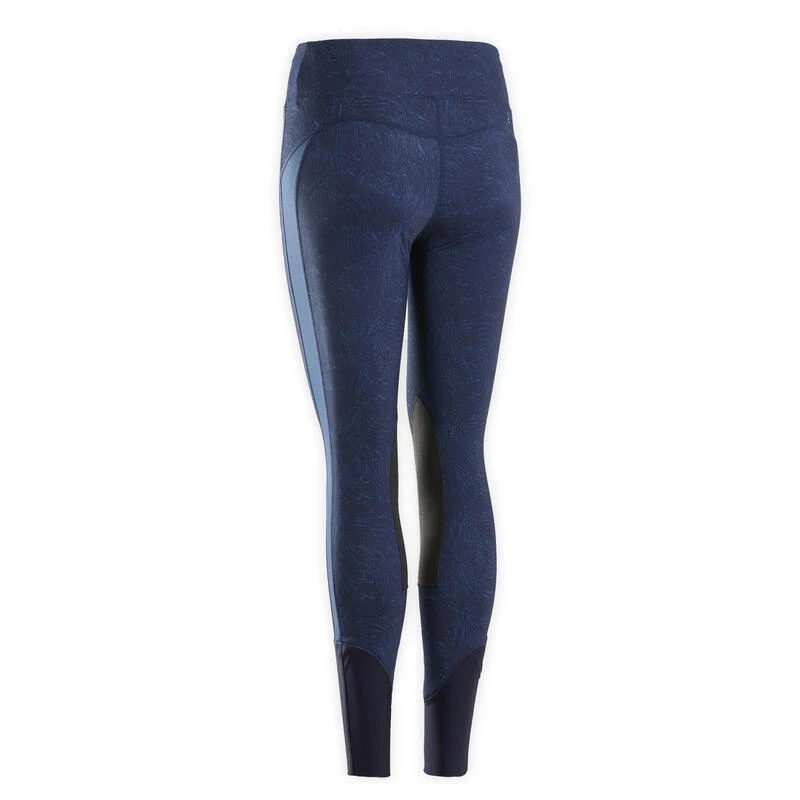 Legging équitation Léger Femme - 100 Bleu Print 9 Legging équitation Léger Femme - 100 Bleu Print – Image 9