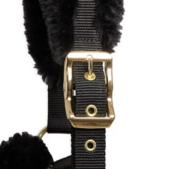 Licol équitation En Mouton Synthétique Cheval - Noir -Fournitures Équestres Magasin licol equitation en mouton synthetique cheval noir 3