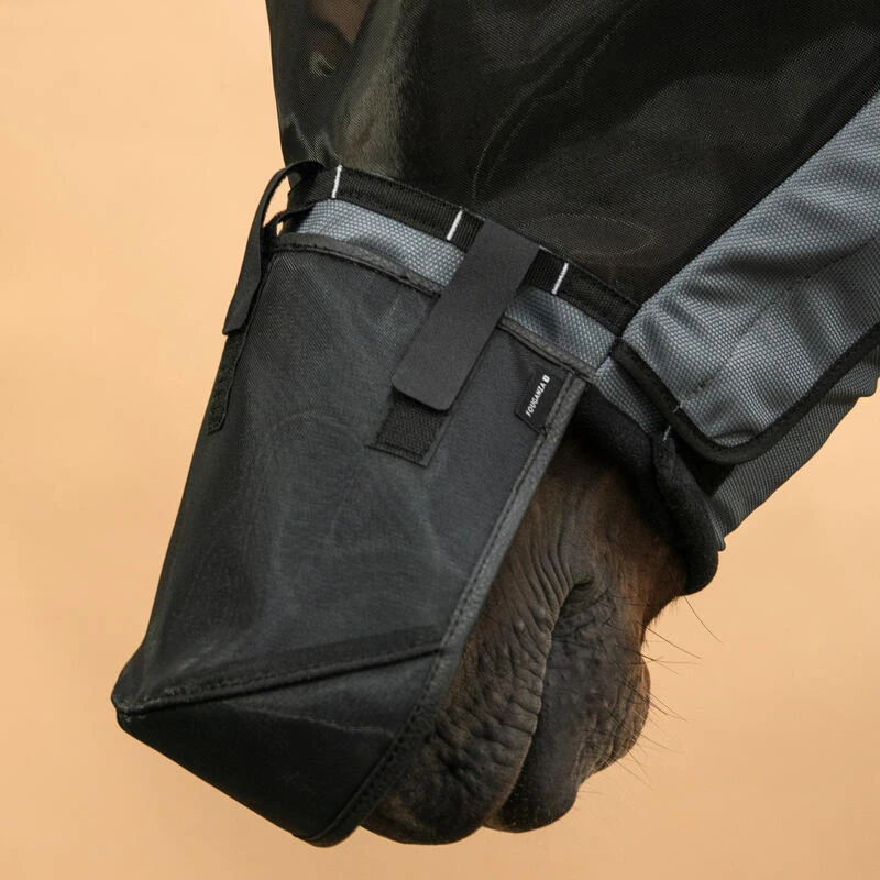 Masque Anti-mouche équitation Avec Arceau Cheval Et Poney - Gris Asphalte 5 Masque Anti-mouche équitation Avec Arceau Cheval Et Poney - Gris Asphalte – Image 5