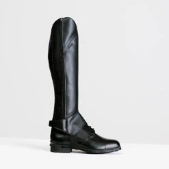 Mini-chaps équitation Adulte - 500 Noires -Fournitures Équestres Magasin mini chaps equitation adulte 500 noires 4