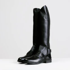 Mini-chaps équitation Adulte - 500 Noires -Fournitures Équestres Magasin mini chaps equitation adulte 500 noires 6