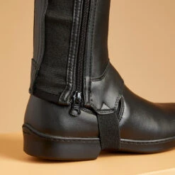 Mini-chaps équitation Synthétique Adulte - Classic Noires -Fournitures Équestres Magasin mini chaps equitation synthetique adulte classic noires 2