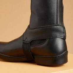 Mini-chaps équitation Synthétique Adulte - Classic Noires -Fournitures Équestres Magasin mini chaps equitation synthetique adulte classic noires 3