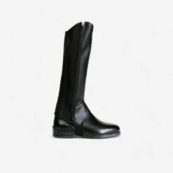 Mini-chaps équitation Synthétique Enfants - 500 Noires