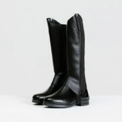 Mini-chaps équitation Synthétique Enfants - 500 Noires -Fournitures Équestres Magasin mini chaps equitation synthetique enfants 500 noires 7