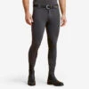 Pantalon Chaud équitation Homme 140 WARM Gris Foncé